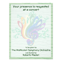 Invitation de concert de bouquet de clef