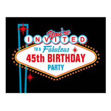 Invitation de coutume de Las Vegas Carte Postale