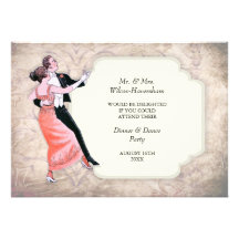 Invitation de cru de dîner et de soirée dansante