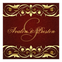 Invitation de cuir de rouleau de Grande -Duchesse 