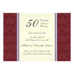 Invitation de damassé de Bourgogne de fête d'anniv