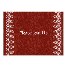 Invitation de damassé d'écarlate
