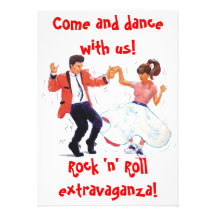 invitation de danse de rock
