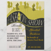Invitation de défilé de mode et de concepteur prospectus personnalisés