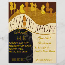 Invitation de défilé de mode et de concepteur prospectus avec motif
