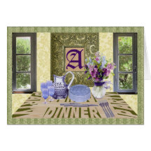 Invitation de dîner carte de vœux