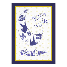 Invitation de dîner de répétition de croissant de 
