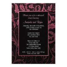 Invitation de dîner de répétition de damassé de fr