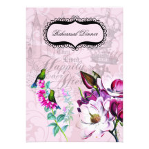 Invitation de dîner de répétition de magnolias de 