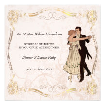Invitation de dîner et de soirée dansante