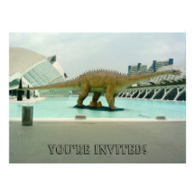 Invitation de dinosaure de Diplodocus