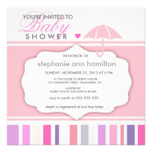 Invitation de douche de bébé de bubble-gum de rayu