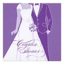 Invitation de douche de couples - bleu invitations
