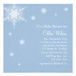 Invitation de douche de flocons de neige de bleus 
