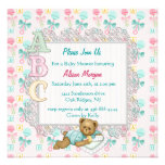 Invitation de douche de nounours d'ABC