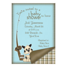 Invitation de douche de pêcheur de bébé