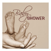 Invitation de douche de pieds de bébé