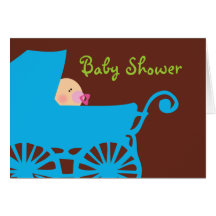 Invitation de douche de voiture d'enfant carte de vœux