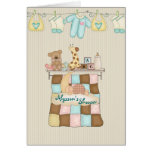 Invitation de douche d'édredon de bébé carte de vœux