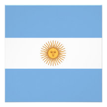 Invitation de drapeau de l'Argentine