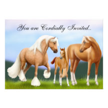 Invitation de faire-part de baby shower de chevaux