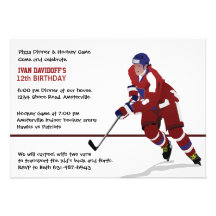 Invitation de fan de hockey sur glace