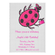 Invitation de fantaisie d'anniversaire de coccinel