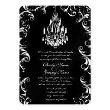 Invitation de fantaisie de mariage de lustre de ba