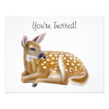 Invitation de faon de cerfs communs coupée la queu