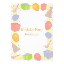 Invitation de fête d'anniversaire