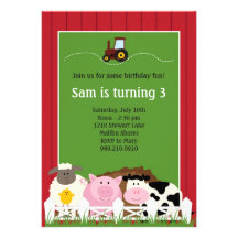 Invitation de fête d'anniversaire d'animaux de fer