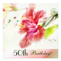 Invitation de fête d'anniversaire d'aquarelle de k invitations