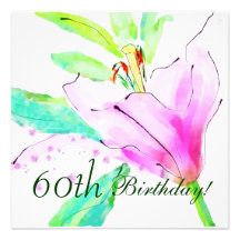 Invitation de fête d'anniversaire d'aquarelle de l