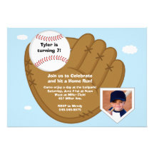 Invitation de fête d'anniversaire de base-ball