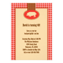 Invitation de fête d'anniversaire de BBQ