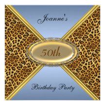 Invitation de fête d'anniversaire de bluel de léop