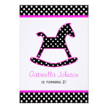 Invitation de fête d'anniversaire de cheval de bas