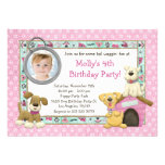 Invitation de fête d'anniversaire de chiot