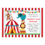 Invitation de fête d'anniversaire de cirque