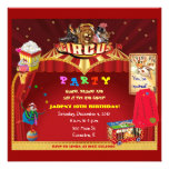 invitation de fête d'anniversaire de cirque