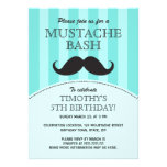 Invitation de fête d'anniversaire de coup de moust