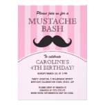 Invitation de fête d'anniversaire de coup de moust