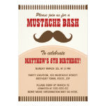 Invitation de fête d'anniversaire de coup de moust