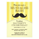 Invitation de fête d'anniversaire de coup de moust
