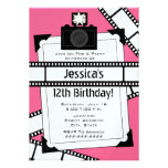 Invitation de fête d'anniversaire de film et de ph