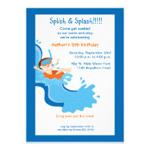 Invitation de fête d'anniversaire de glissière d'e