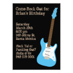 Invitation de fête d'anniversaire de guitare