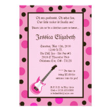 invitation de fête d'anniversaire de guitare de ba