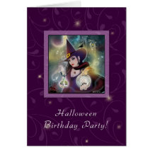 Invitation de fête d'anniversaire de Halloween de  Carte De Vœux