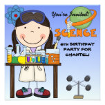 Invitation de fête d'anniversaire de la Science de